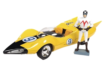 Speed Racer 1:18 scale Shooting Star #9 Die-Cast Vehicle w/ Figure 